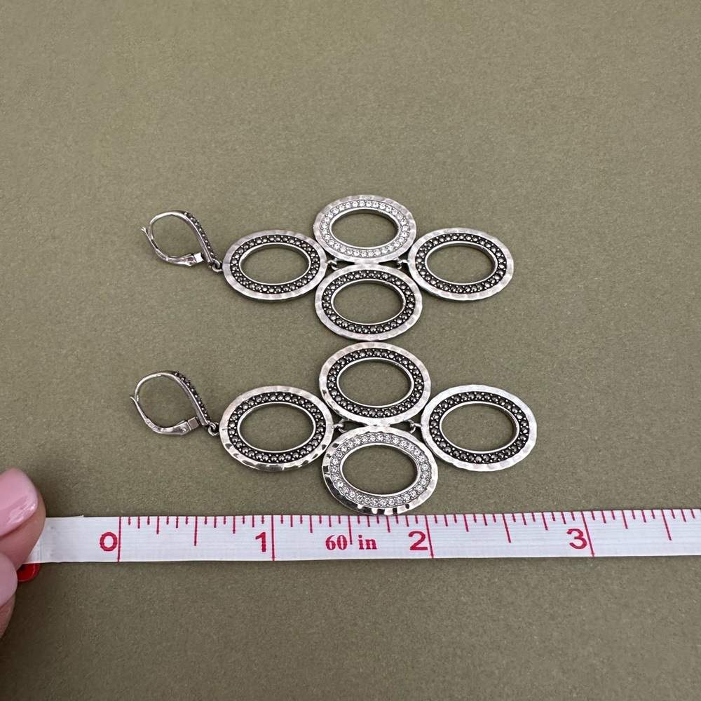 Judith Jack Sterling Silver Statement Earrings - image 2